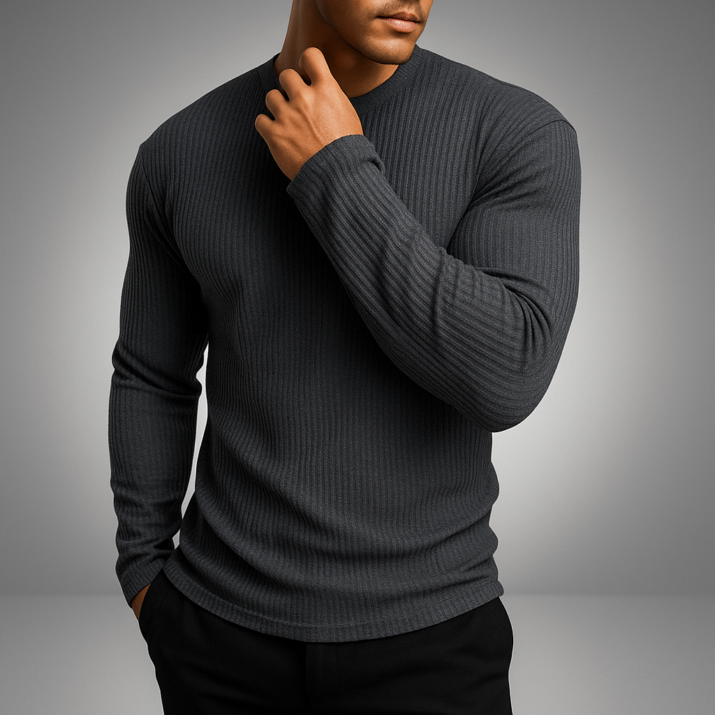 Men's Slim Rib Knit Sweater