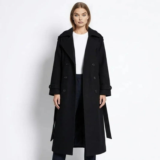 Elegant Double Breasted Trench