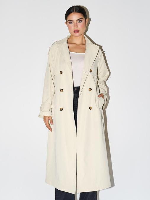 Elegant Double Breasted Trench Coat