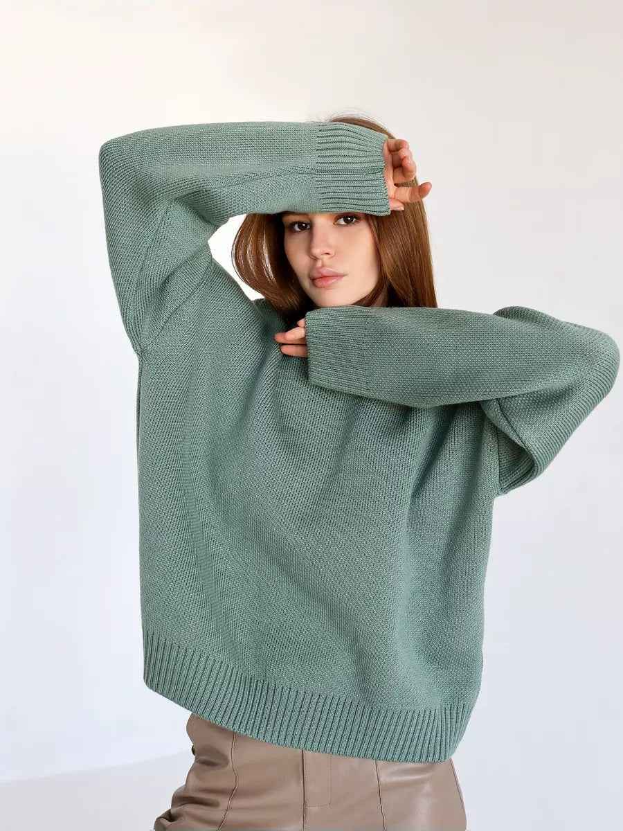Cozy Oversized Crew Neck Sweater