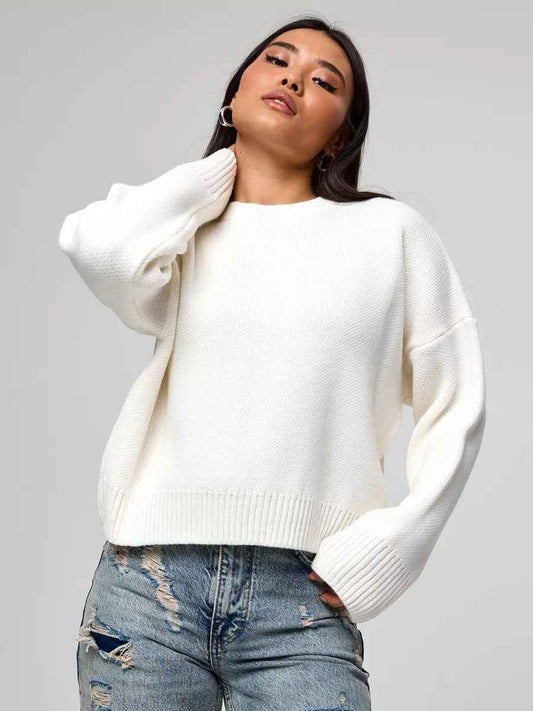 Cozy Oversized Crew Neck Sweater