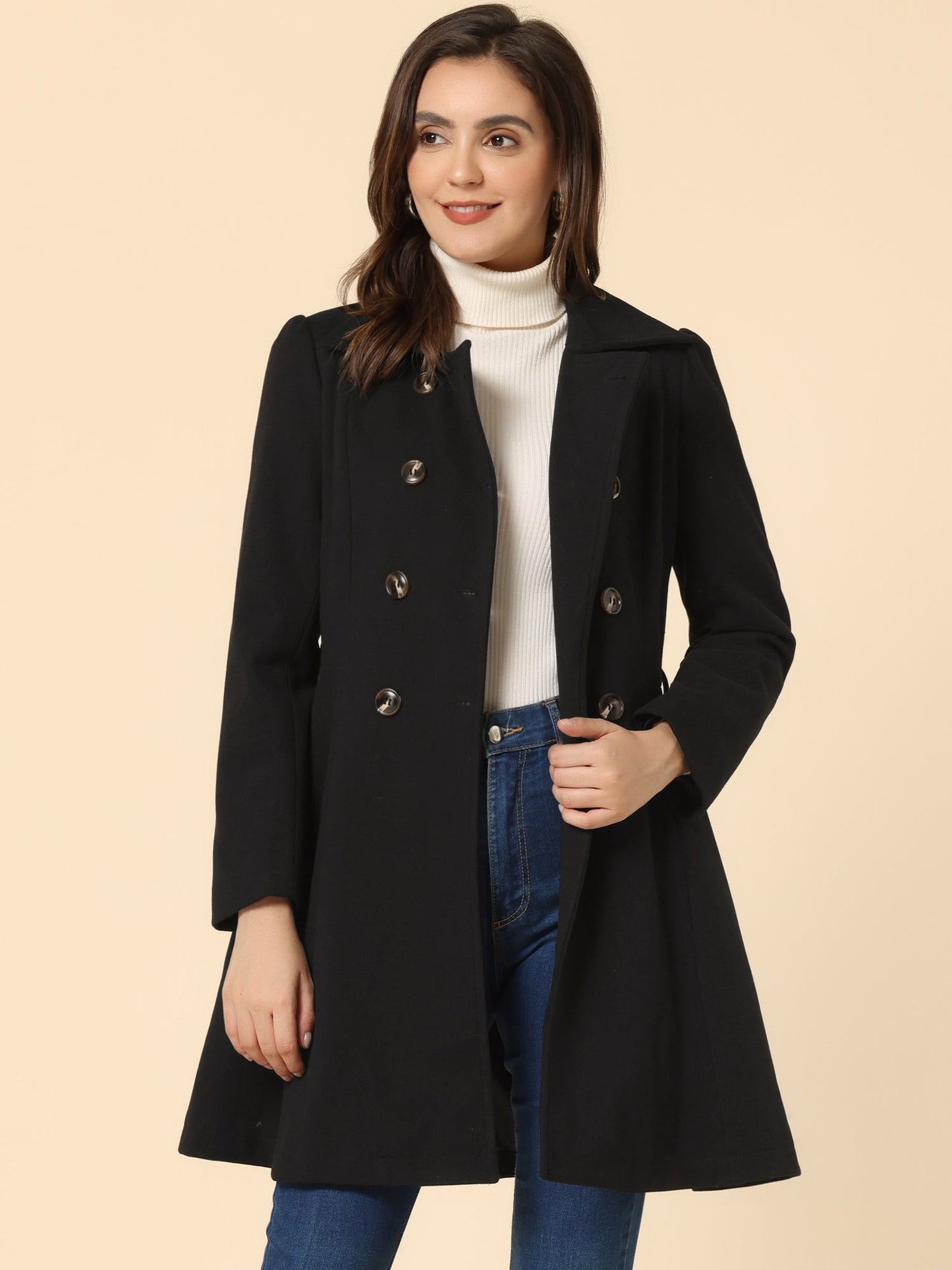 Chic Double-Breasted Trench Coat