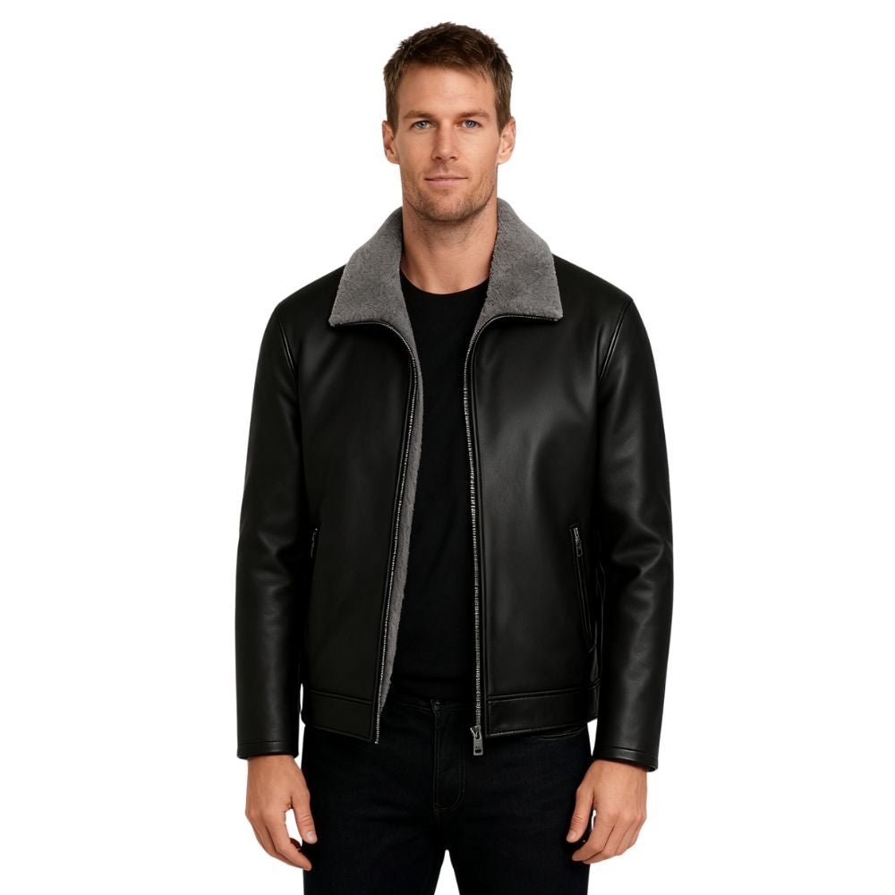 Men's Leather Aviator Jacket